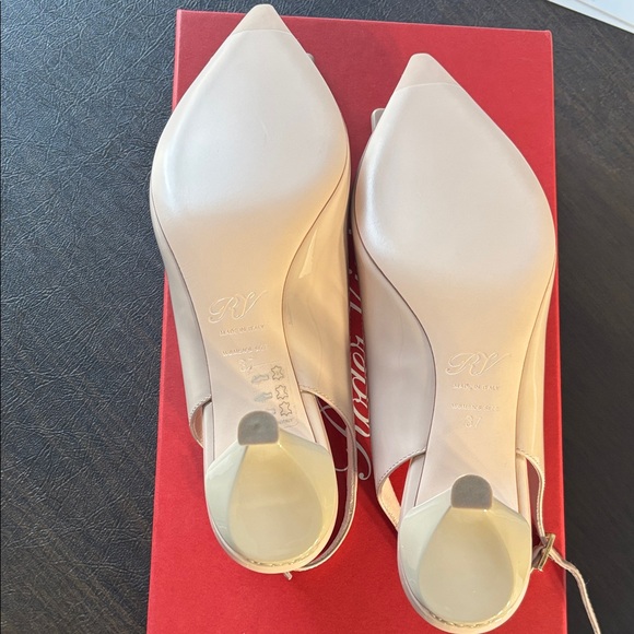 NWT Roger Vivier VIRGULE SLING BAK DEC 55 Shoes in Red Box sz37 - Picture 13 of 16